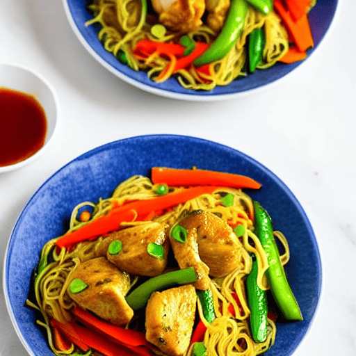 Halal Chicken and Vegetable Stir-Fry Noodles