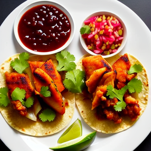 Tacos de Pescado al Guayaba y Jengibre