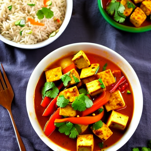 Vegan Kadai Tofu