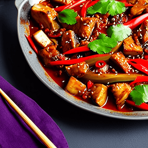 Sichuan Spicy Chicken and Eggplant