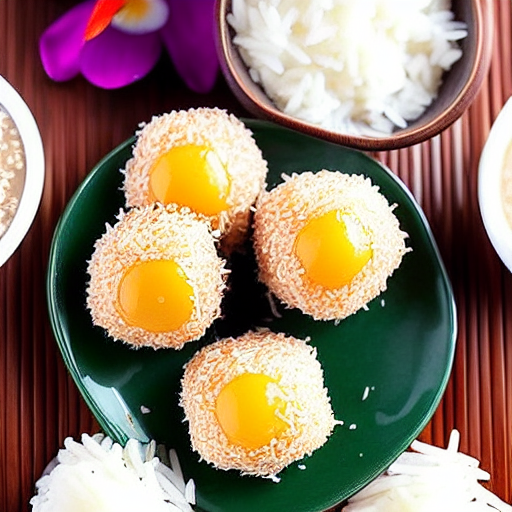 Sweet Coconut Rice Balls