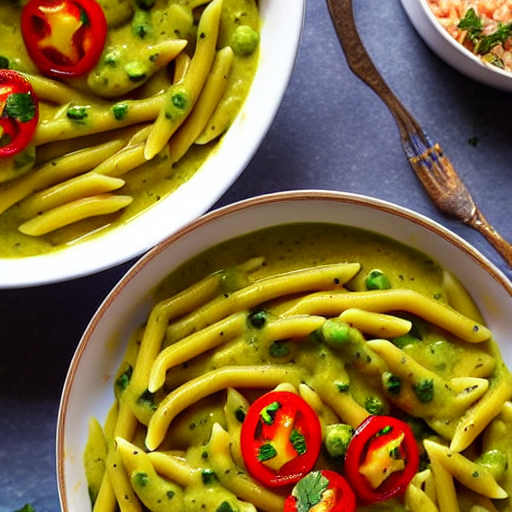 Macarrão com Molho de Ervilha