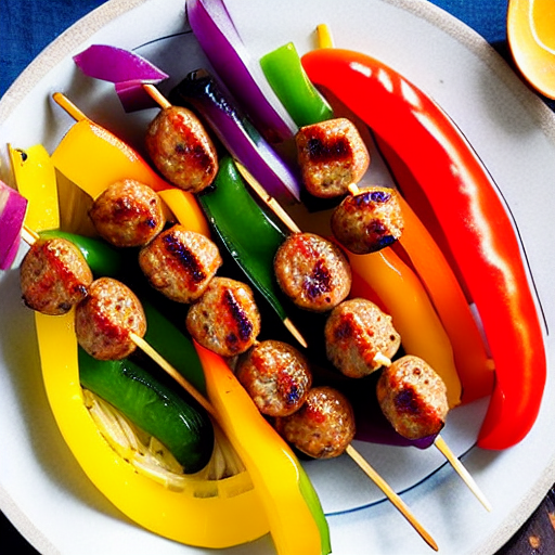 Greek Sausage Skewers