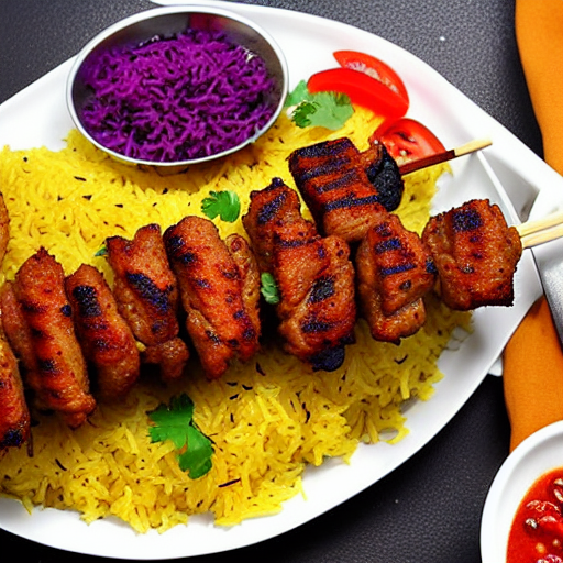 Riz Ma' Bukhari Wa Kebab