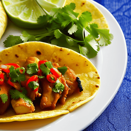 Tacos de Pescado al Tamarindo y Piña y Cilantro