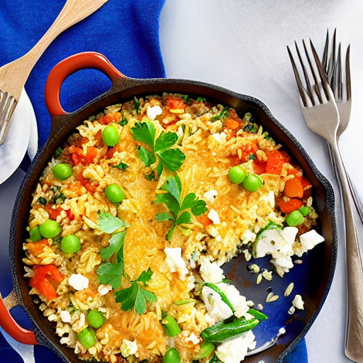 Baked Rice with Feta