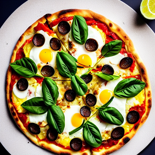 Olive and Egg Pizza