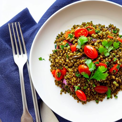 Sprouted Lentil Salad