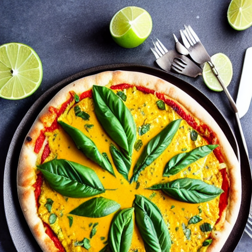 Keto Coconut Curry Pizza