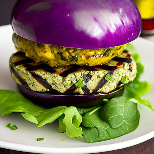 Grilled Eggplant Burger