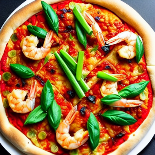 Cantonese Shrimp Pizza