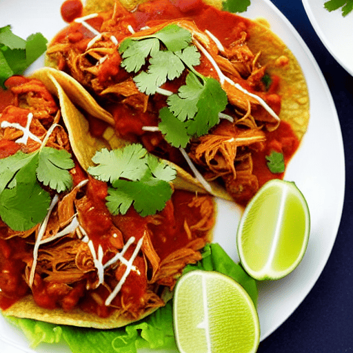 Tacos de Tinga de Pollo