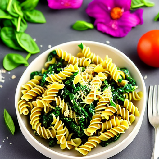 Fusilli con Spinaci