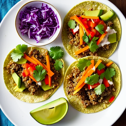 Beef and Vegetable Tacos with Quinoa and Cheese
