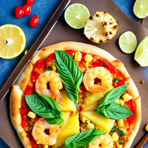 Pineapple Shrimp Pizza