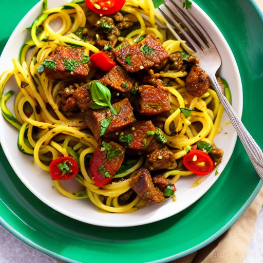 Keto Spiced Lamb Pasta