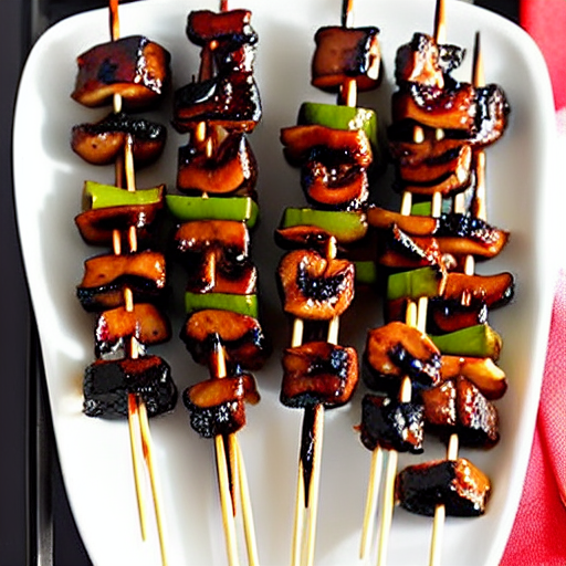 Teriyaki Mushroom Skewers