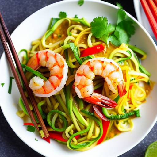 Keto Thai Shrimp Noodles