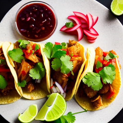 Tacos de Pescado al Guayaba y Cilantro