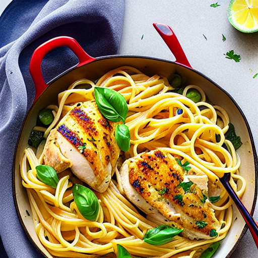 Pasta with Chicken and Lemon