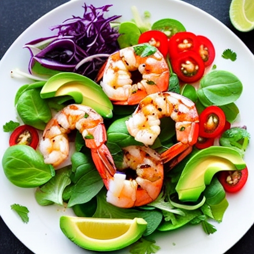 Grilled Shrimp and Avocado Salad