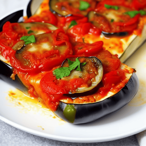 Eggplant and Tomato Bake with Cheese