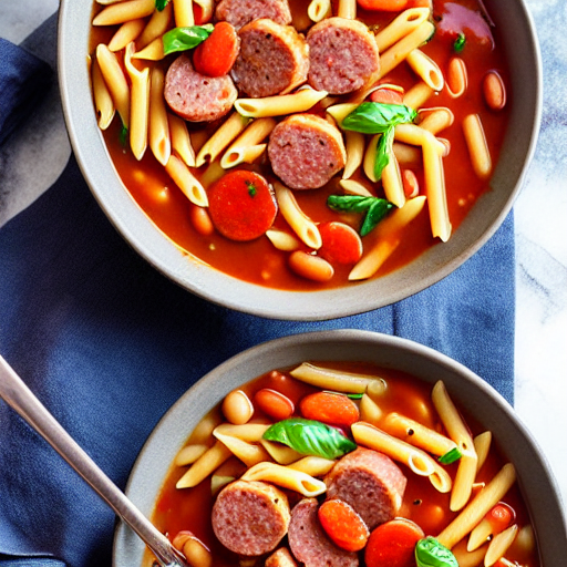 Pasta con Fagioli e Salsiccia