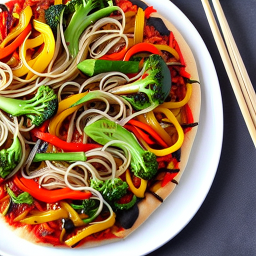 Vegetable Japchae Pizza