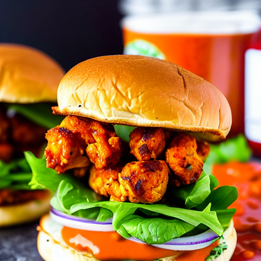 Buffalo Cauliflower Burger