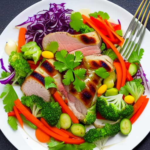 Pork and Vegetable Salad