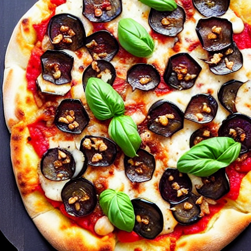 Eggplant in Garlic Sauce Pizza