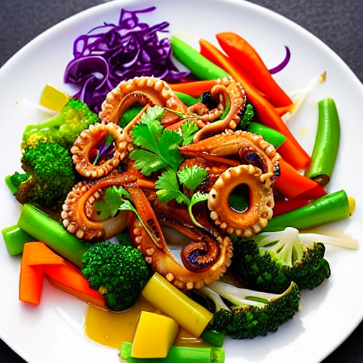 Stir-Fried Octopus with Vegetables