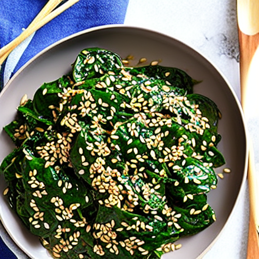 Sesame Spinach with Garlic
