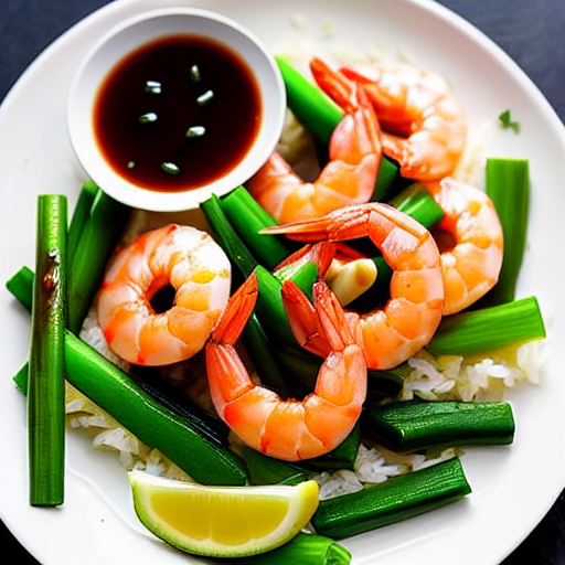 Steamed Prawns with Soy