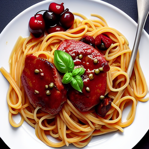 Pasta with Duck and Cherry