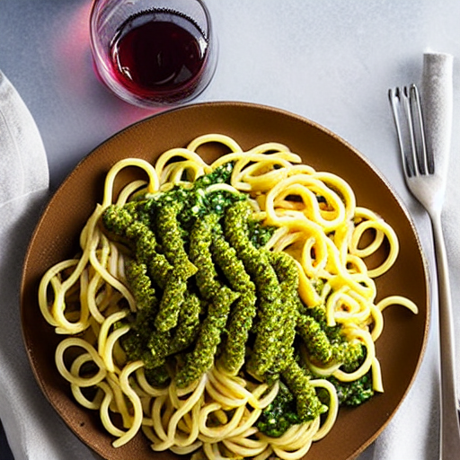 Fusilli com Pesto de Manjericão
