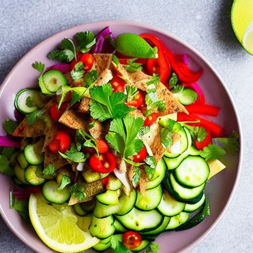 Riz Bil Kousa Wa Fattoush