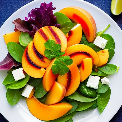 Salade de Pêches et Feta