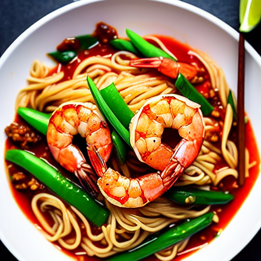Spicy Shrimp and Noodles