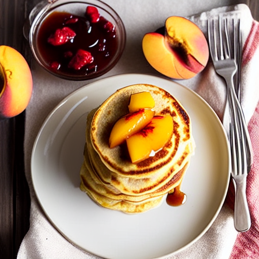 Peach Cobbler Pancakes