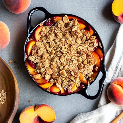 Cinnamon Sugar Peach Crisp