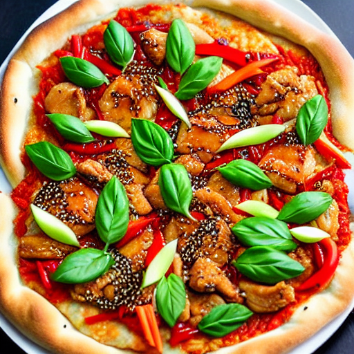 Sesame Chicken Pizza