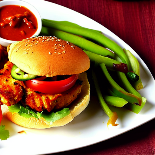 Hyderabadi Chicken Burger
