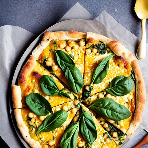 Chickpea and Spinach Pizza