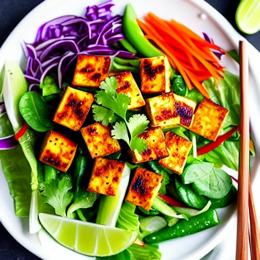 Keto Spicy Tofu Salad
