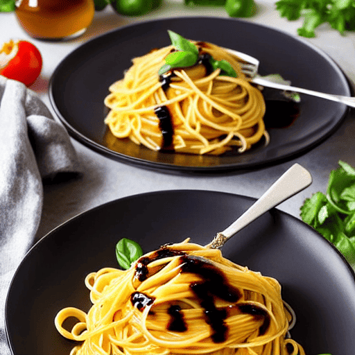 Pasta with Balsamic Glaze