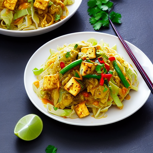Cabbage Noodles with Paneer