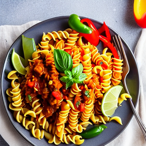 Fusilli com Pimentão