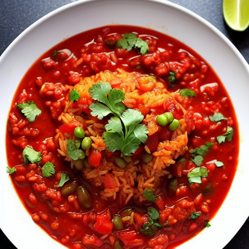 Arroz con Salsa Roja