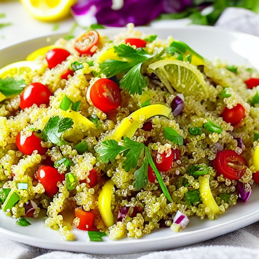 Lemon Garlic Quinoa Salad